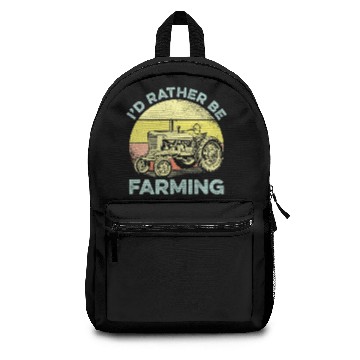 Discover I'd Rather Be Farming Farm Tractor Birthday Backpacks