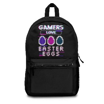 Discover Gamer Love Easter Egg Pixel Video Game Boy Easter Backpacks