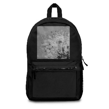 Discover Grunge Floral Design - Light Grey B&W Backpacks