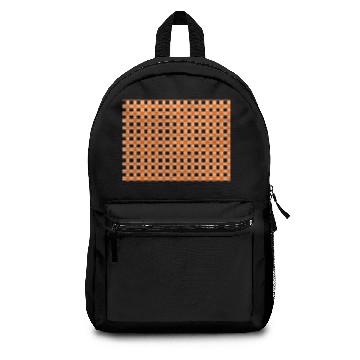 Discover Orange and White Gingham Backpacks