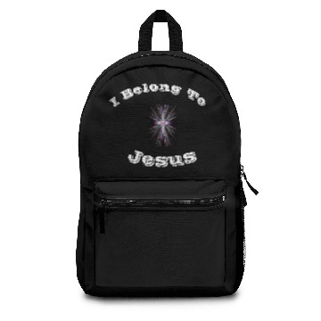 Discover I Belong To Jesus Basic  Feather Cross Backpacks