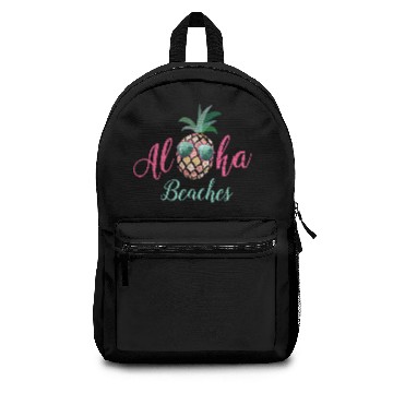 Discover Aloha Beaches Tropical Racerback  Pineapple Backpacks
