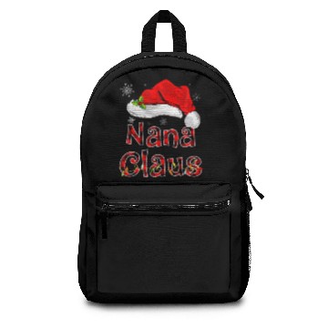 Discover Funny Santa Nana Claus Red Plaid Christmas Family Backpacks