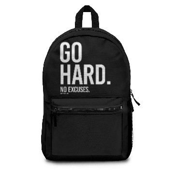 Discover Go Hard - No Excuses -   Training Fitness -.png Sleeveless Backpacks