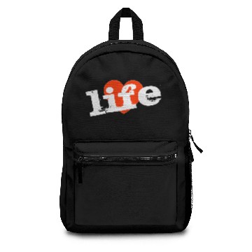 Discover Love Life! Red Heart Design. Backpacks