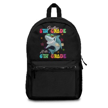 Discover Funny Shark Goodbye 5Th Grade Graduation Hello 6Th Backpacks
