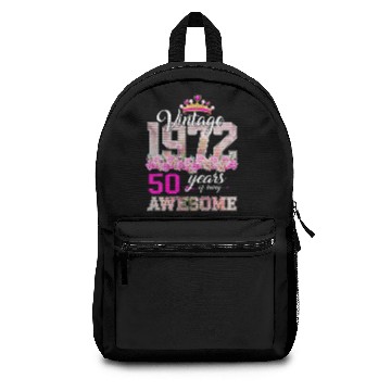Discover Flower 1972 50Th Birthday Gift 50 Year Old Heart W Backpacks