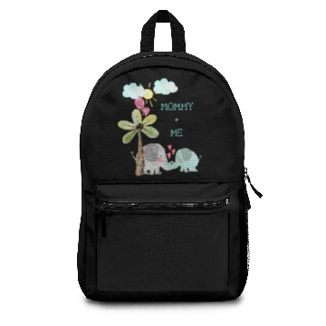 Discover Mommy and Me | Teal Mom and Baby Elephant Backpacks