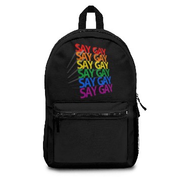 Discover Say Gay Rainbow 3D Backpacks