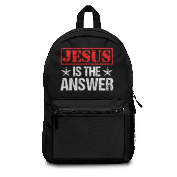 Discover Jesus Is The Answer Christ God Religious Catholic Backpacks