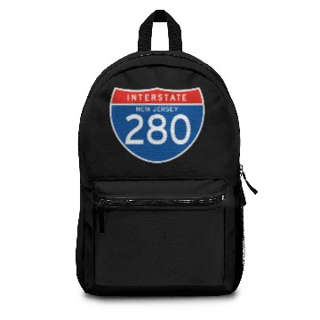 Discover Interstate Sign 280 - New Jersey Backpacks