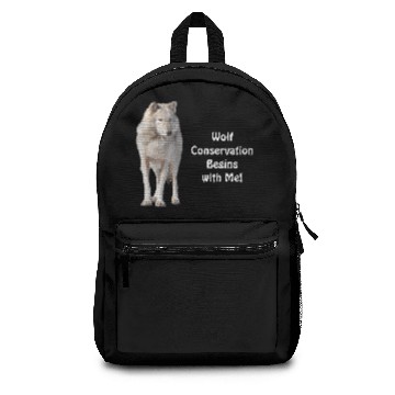 Discover Grey Wolf Conservation Wildlife Art Backpacks
