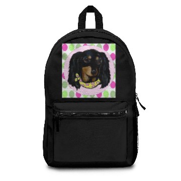Discover Easter Long Haired Black Dachshund Backpacks