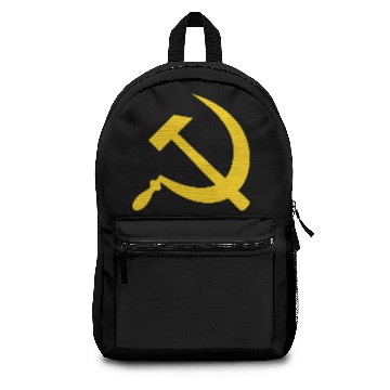 Discover Hammer and sickle (yellow) Backpacks
