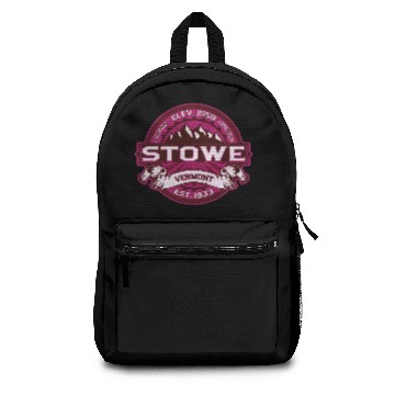 Discover Stowe Logo Raspberry Dark Backpacks