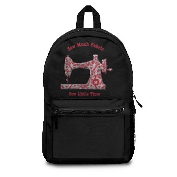 Discover Red Damask Sewing Machine Monogram Backpacks