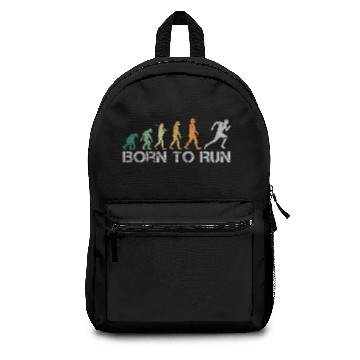 Discover Born to Run Running Runner Evolution Retro Plus Size Backpacks