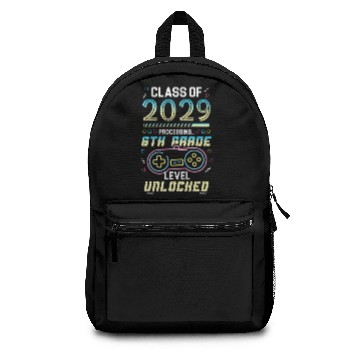 Discover Class Of 2029 Gaming 6Th Grade Level Unlocked Back Backpacks
