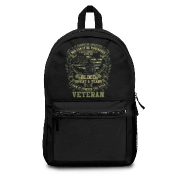 Discover Army Veteran Blood Sweat Tears Backpacks