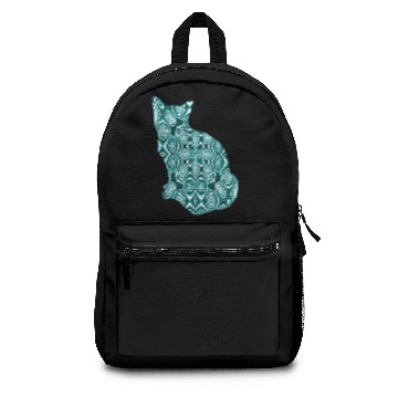 Discover Teal Patterned Cat Backpacks