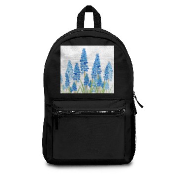 Discover blue grape hyacinth forest polo Backpacks