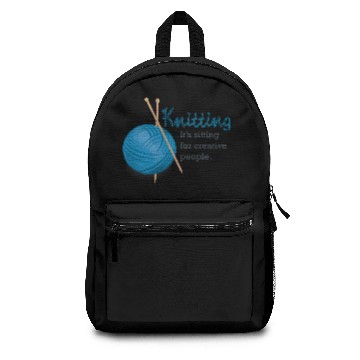Discover Knitting...it's sitting for creative people. Backpacks