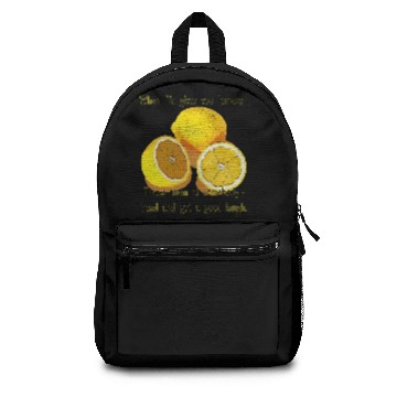 Discover Life Lemons Dark Humor Funny Yellow Fruit Backpacks