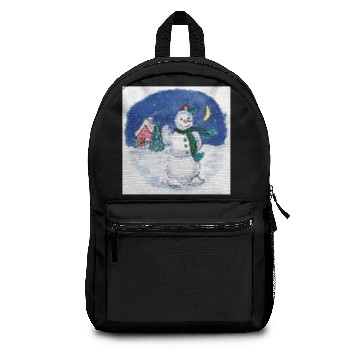 Discover Vintage Christmas Snowman Waving Backpacks