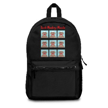 Discover Sock Monkey Moods colored Backpacks