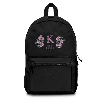 Discover Blueberry Pink Blossoms Monogram Backpacks