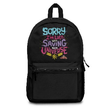 Discover Captain Marvel | Saving The Universe Typography Backpacks