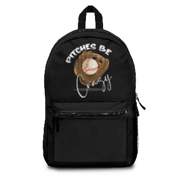 Discover Pitches Be Crazy Vintage Softball Pitcher Player A Backpacks