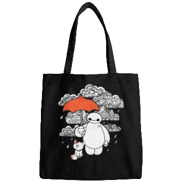 Discover Disney Big Hero 6 Baymax Patterned Rain Clouds Portrait Bags