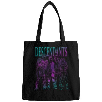 Discover Disney Descendants Group Gradient Outline Poster Bags