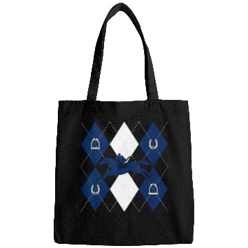 Discover Disney Mickey Mouse Horse Racing Silhouette Argyle Pattern Bags