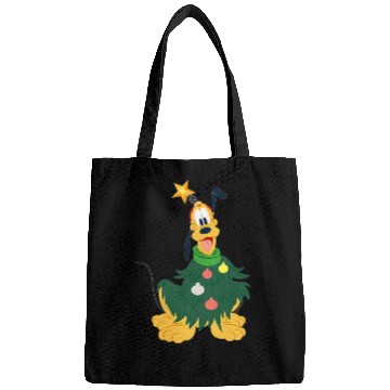 Discover Disney Pluto Holiday Christmas Tree Costume Corner Art Bags