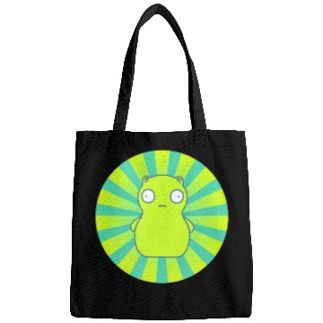Discover bobs burgers kuchi kopi lime green hypno wheel Bags
