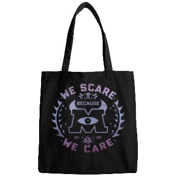 Discover Disney Pixar Monsters Inc. We Scare Because We Care Logo Bags