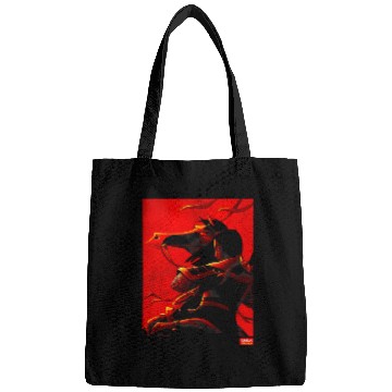 Discover Disney Mulan and Khan Red Poster Graphic Bags