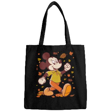 Discover Disney Mickey Mouse Strolling Through Autumn Leaves Fall Bags