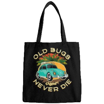 Discover Old Bugs Never Die Summer Retro Vintage Bug Beetle Bags