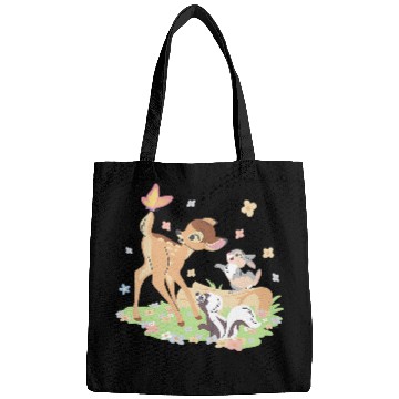 Discover Disney Bambi Thumper & Flower Pastel Spring Easter Butterfly V-Neck Bags