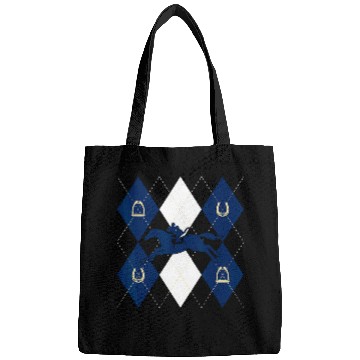 Discover Disney Mickey Mouse Horse Racing Silhouette Argyle Pattern Bags