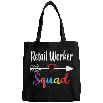 Discover Retail Worker Squad Funny Back To School Teacher supplies Bags