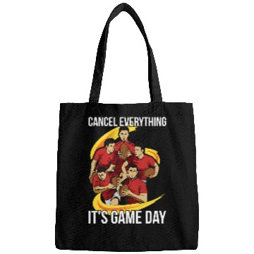 Discover Cancel everything its game day Design for a Rugby Player Bags