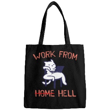 Discover Work from Hell Funny Employee Humor Staff Work From homes 2 Bags