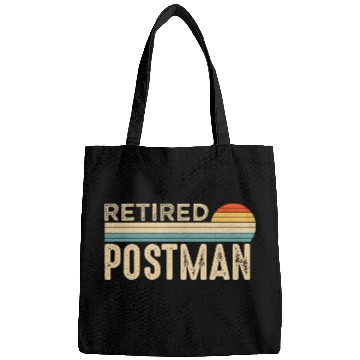 Discover Retired Postman Retiring Retirement Funny Postal Worker Bags