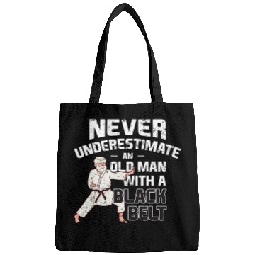 Discover Underestimate Never An Old Man With Black Strap Bags