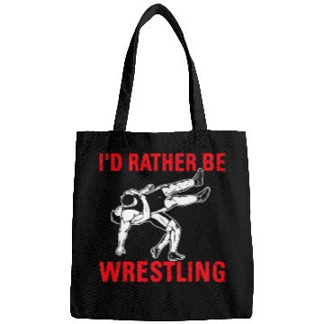 Discover Wrestling theme id rather be funny memes Bags