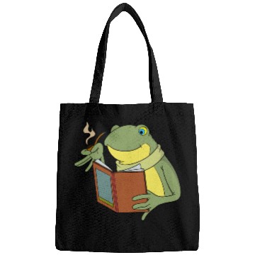 Discover Cottagecore Frog Book Design for a Nature Lover Bags